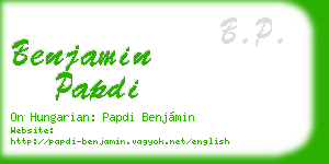 benjamin papdi business card